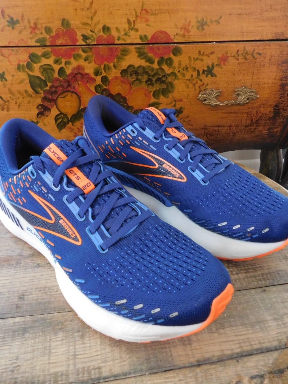 Brooks Glycerin GTS 20 Mens Shoe sz 11.5 D Blue/Orange